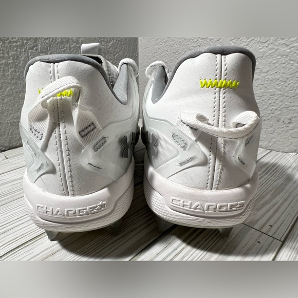 Under Armour Yard Low MT‎ TPU men’s Baseball Cleats shoes white #3025591 size 8 main image 5